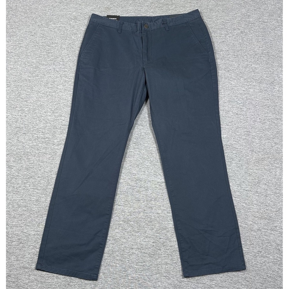 Bonobos Pants Mens 36x30 Blue Slim Stretch Washed Chino Straight Preppy City NEW